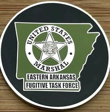 US Marshals Service - Eastern District of Arkansas - FTF SILVER challenge coin