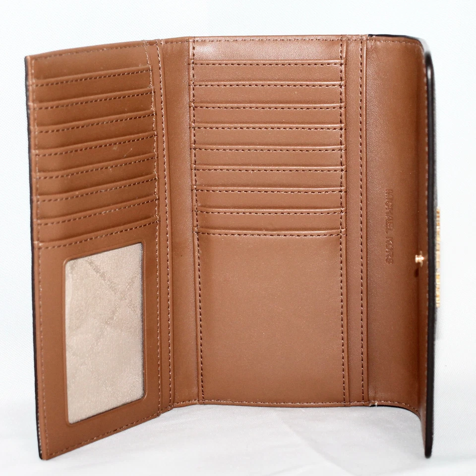 Cartera MICHAEL KORS Jet Set Grande Triple Plegable Marrón Estampado MK 35F8GTVF3B Foto 4 de 4