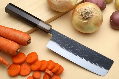 Yoshihiro Kurouchi Stainless Clad Nashiji High Performance SLD Nakiri Knife