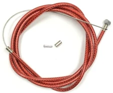 BICYCLE BIKE Brake 68" Cable + 60" Housing Braid RED + 2 Caps