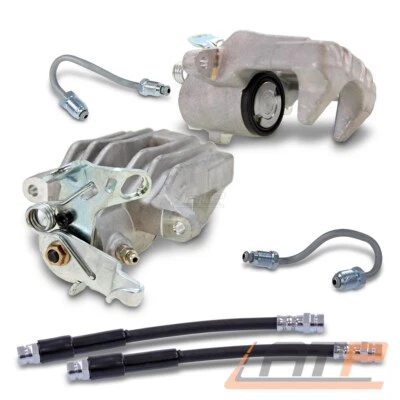 2x BREMSSATTEL + BREMSSCHLÄUCHE + BREMSROHR HINTEN FÜR AUDI A3 VW GOLF 5 6 JETTA - Bild 1 von 4