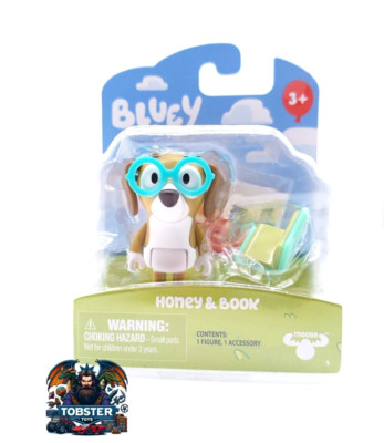 BLUEY - Honey & Book Sammel- Spielfigur mit Zubehör NEU & OVP von Moose ca. 6 cm