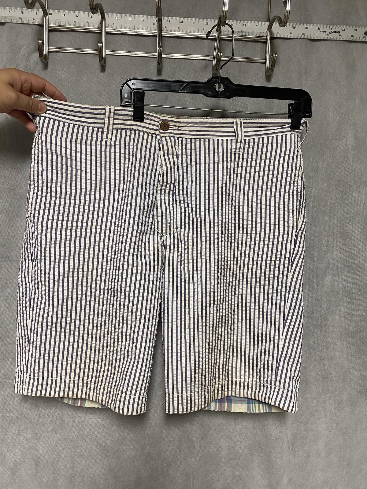 Tailor Vintage Men Reversible Short 38 Purple Blue Se… Gem