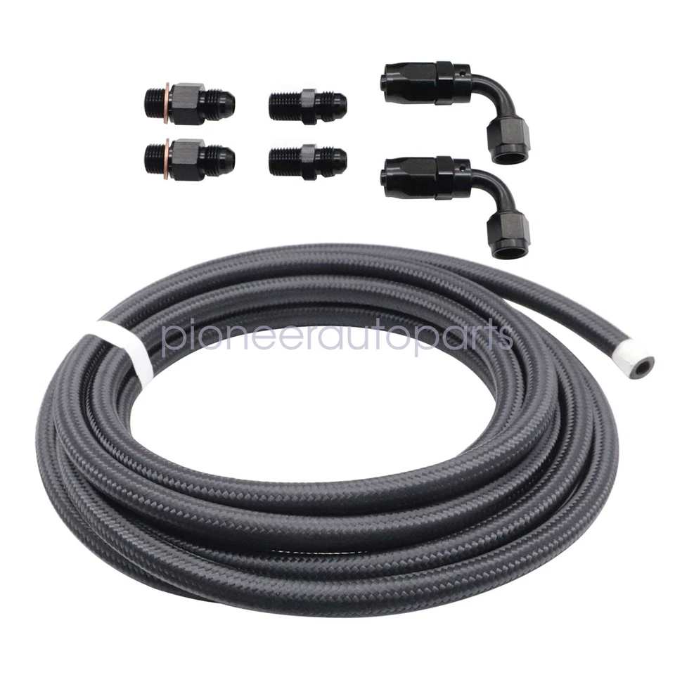 Kit de línea de enfriador de transmisión automática-6 AN acero trenzado para Mercedes-Benz 380SL Foto 3 de 4