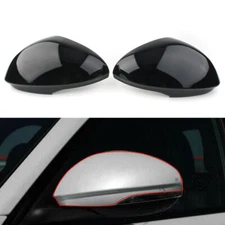 L+R ABS Side Rearview Mirror Cover Caps Black For Alfa Romeo Giulia 2017+