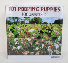 101 Pooping Puppies 1000 Piece Jigsaw Puzzle, New Sealed