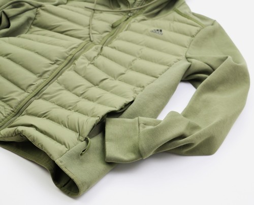 Adidas Varilite Hybrid Down Jacket Insulated Hoodie Men's Sizes GT9199 Olive New - Picture 3 of 12