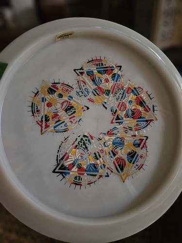 New Discraft Z Glo Raptor 173-4g Wonder Bread Foil Gone Crazy Top/Bottom - Picture 2 of 3