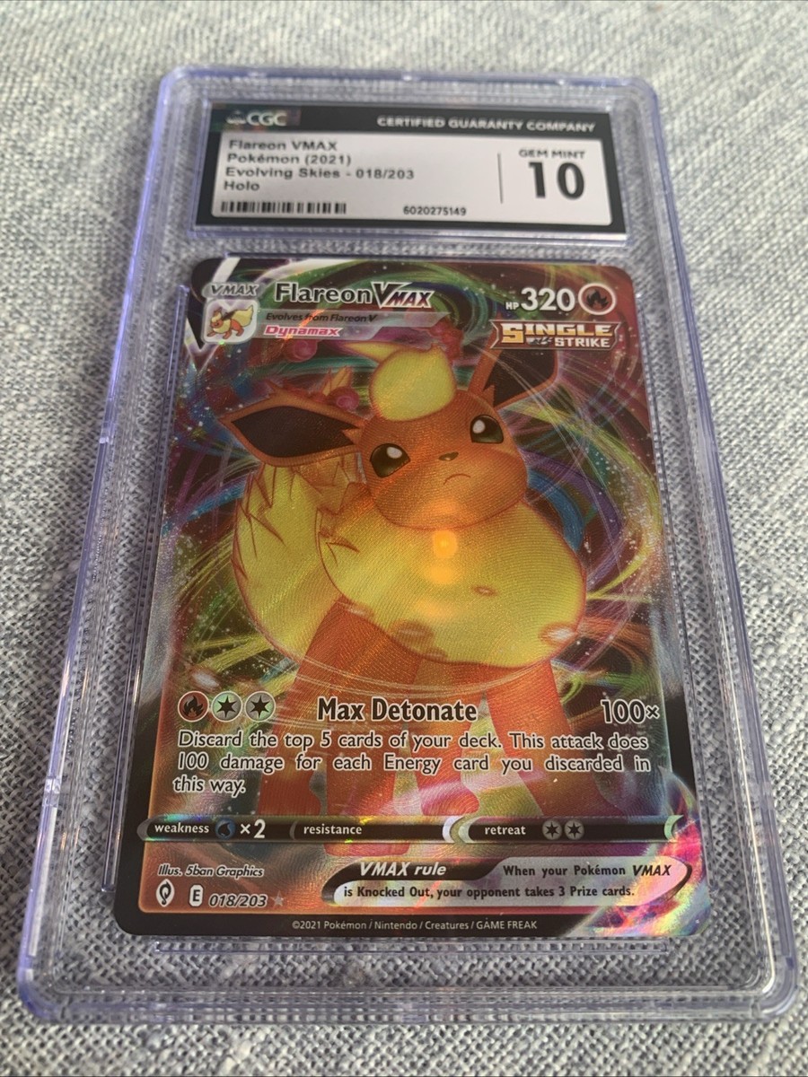 Flareon VMAX 018/203 SWSH07: Evolving Skies Holo for sale online