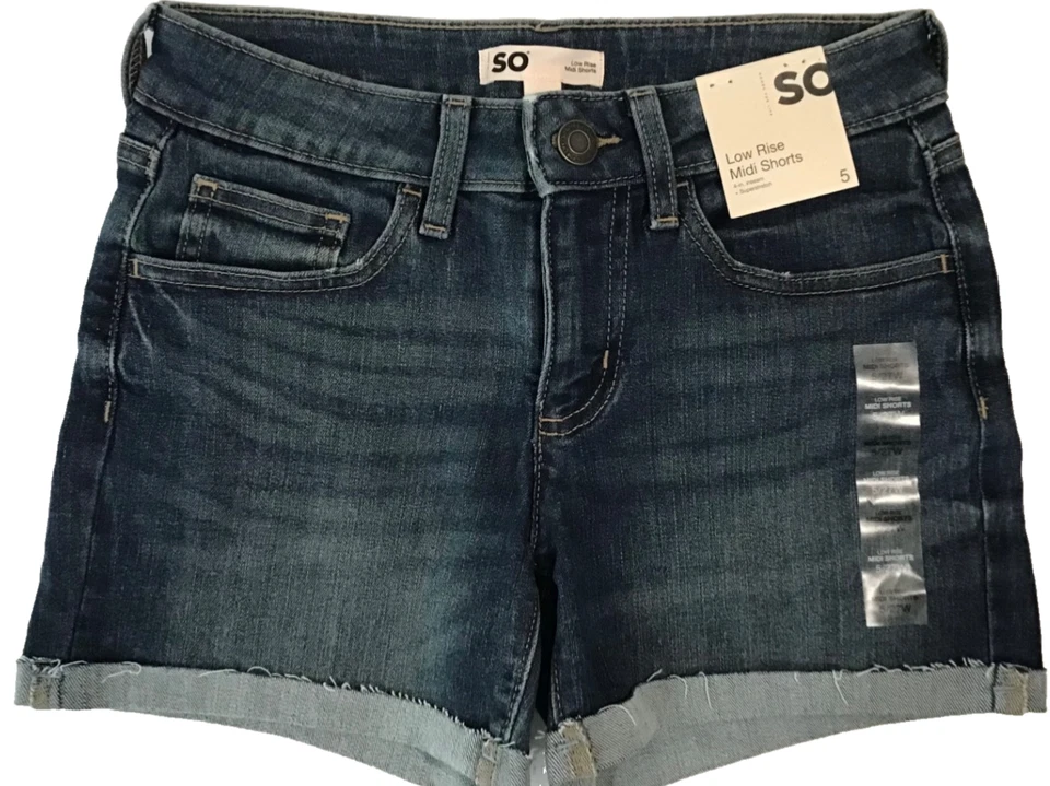 Sonoma Women’s Jr. Pantalones Cortos Talla 5 con 4” Entrepierna Tiro Bajo Midi Cortos Elásticos NUEVO Foto 2 de 4