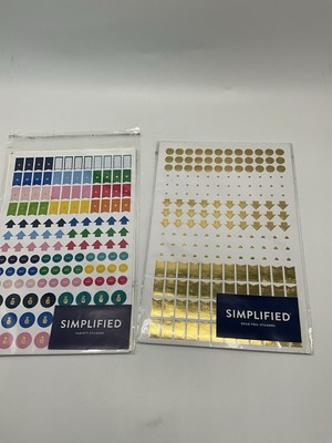 AT-A-GLANCE Simplified by Emily Ley SHAPES STICKER PACK, Set of 4 Sheets Each