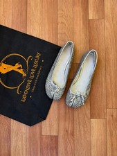 MAISON MARGIELA BALLETTI TABI ARGENTO GLITTER TAGLIA EU 38, 8 US, 5 UK