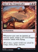1x Rite of the Dragoncaller - Foil - Prerelease Promo NM-Mint, English Prereleas