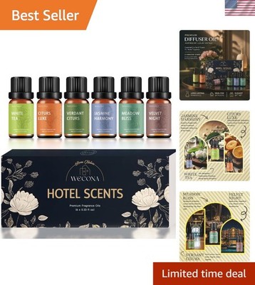 Luxury Hotel Fragrance Oil Collection 6x10ml - Aromatherapy for Diffusers