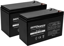 12 Volt 7Ah Rechargeable Sealed Lead Acid Battery 2 Pack F1 Terminals 