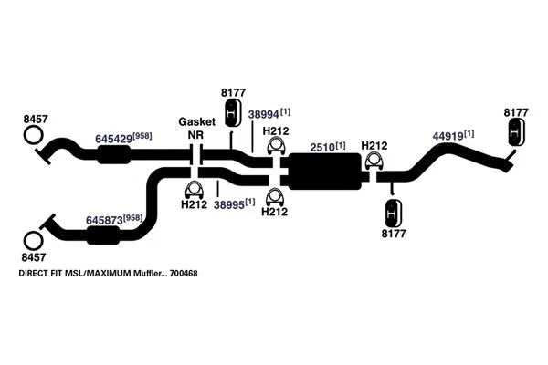 For Hummer H2 2003-2006 AP Exhaust 44919 Aluminized Steel Exhaust Tailpipe Foto 2 de 2