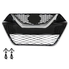 For Nissan Maxima 2016 - 2017 Front Bumper Grille Chrome Black Grill Kit 32887ZV