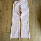 New With Tag VERVET Alison Mid Rise Flare Crop Button Fly Jean Washed Pink Sz 25 — photo 10