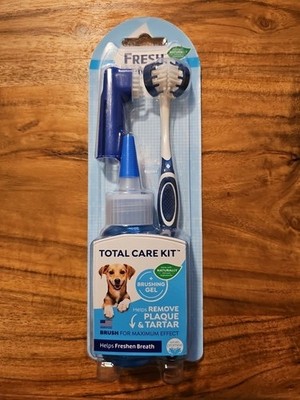 4 X Fresh Dental Care Dental Kit Dog Tooth Brush Pet Odor Breath Gel FREE SHIP
