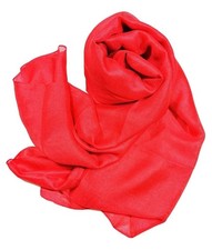 Shanlin Solid Color Silk Feel Long Scarves Red