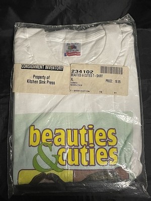 Drew Friedman Art American Beauties & Cuties Cards T-Shirt XL Adult 100% Cotton