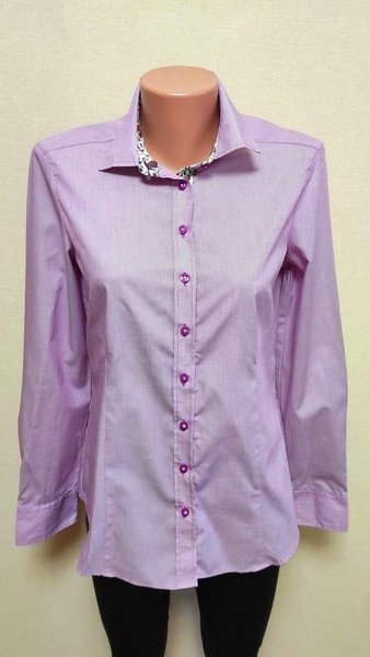 Women ETERNA Shirt Lilac Cotton 38 / M / 46