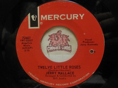 Jerry Wallace   Twelve Little Roses /Life's Gone And Slipped, 7'' 45 RPM VG (DF)