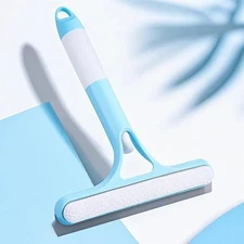 3-in-1 Window Cleaning Kit: Dual-Sided Scrubber, Squeegee & Spray Bottle (Blue)