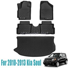 3d Floor Mats Liners Trunk Cargo Liner Full Cover Tpe For 2010-2013 Kia Soul