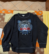Felpa uomo Kenzo  Tiger Originale Blue Taglia Media
