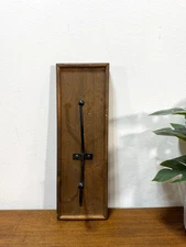 Wooden Metal Wall Hook Brown 11.25" Home Decor Wood Rustic Lodge Country