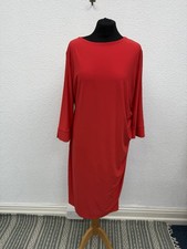 Ruth Langsford Dress Size 2XL Red Midi Ruched Evening Jersey Stretch Flattering