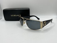 Vintage Versace MOD. 2163 1002/81 Medusa Polarized Sunglasses Mod 2163