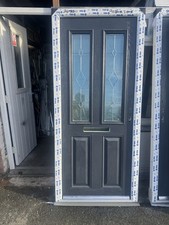 Brand New  Anthracite Grey Composite Door In white Frame 905 X 2015 Mm