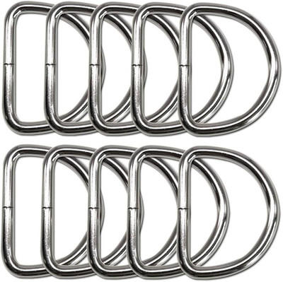 1.5 Inch Metal D Ring - 10 Pack Heavy Duty Welded Stainless Steel D Ring for Sew