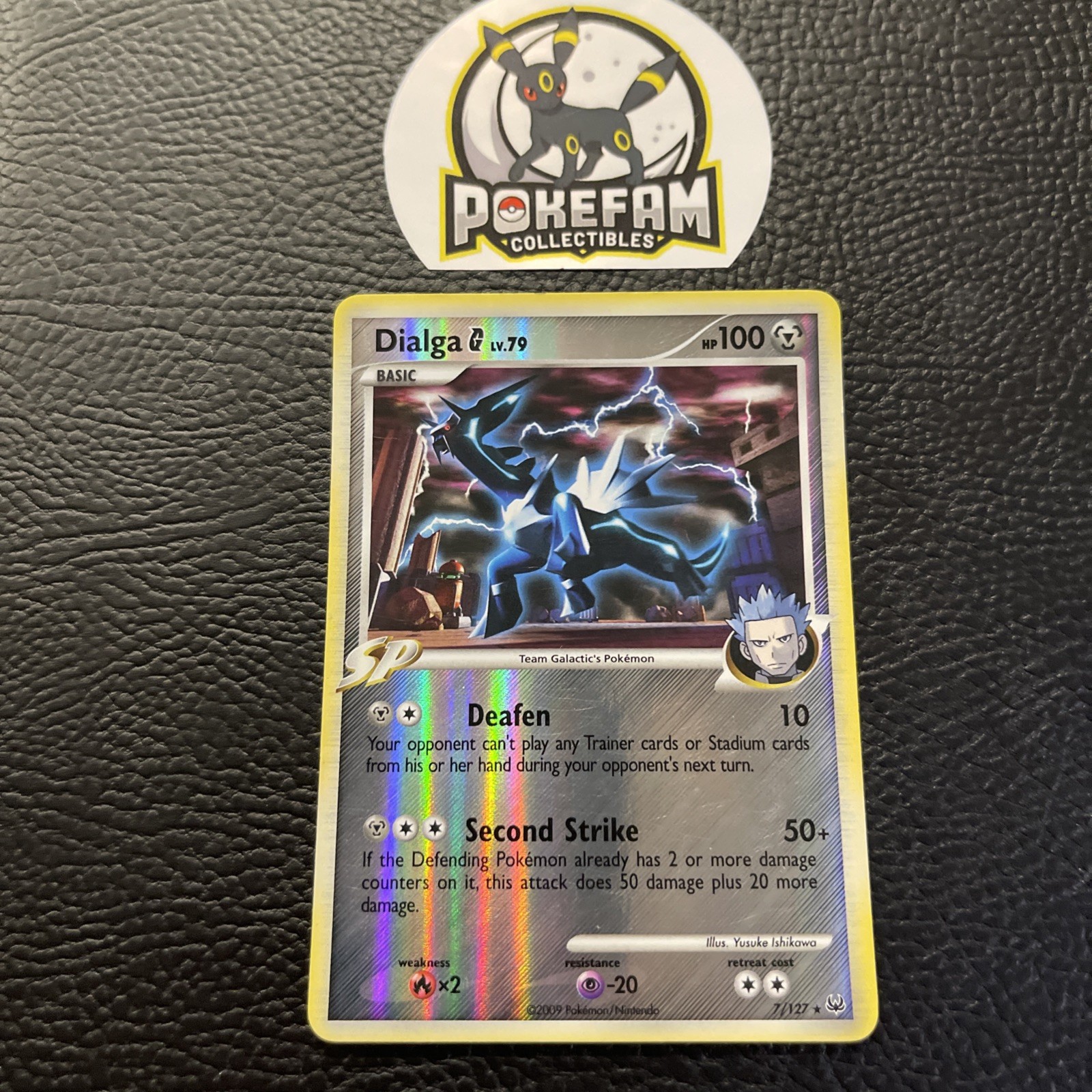 Pokémon TCG Dialga G 7/127 Reverse Holo Rare Platinum 2009 (English)- LP