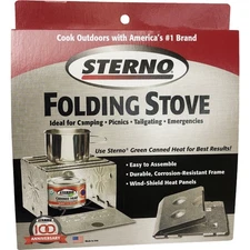 Sterno Folding Camp Stove 70308 Sterno 70308 076642703074 Metal Metallic