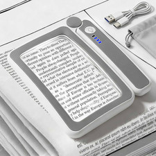 5X Rechargeable Magnifying Glass with Light for Reading