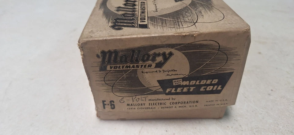 Ford Chevy Buick Cadillac Mallory 1959-60 12 voltios Master bobina de encendido vintage Foto 3 de 4