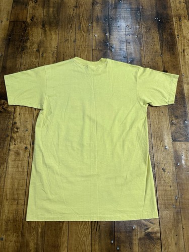 T-shirt vintage con filo taglia L Hanes made in USA colori fluo - Foto 7 di 10