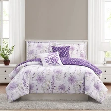 Boho Living – Comforter Set , Fresh Meadow Full/Queen Bedding , 5 Piece Set ,...