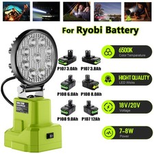 Cordless Led Work Light 18v Flashlight For Ryobi Li-ion Battery 27w 2000lm P108 Cordless Led Work Light 18v Flashlight For Ryobi Li-ion Battery 27w 2000lm P108