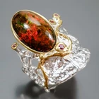 AAA Stunning 5 ct Natural Black Opal Ring 925 Sterling Silver Size 7.5 /R470324