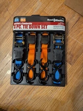 ratchet and cam buckle four-piece tie down set Haul Masters four piece