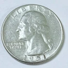 1951 Washington Quarter - 90% Silver - Circulated Coin #4977