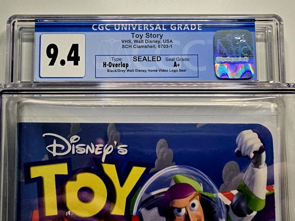 Toy Story (VHS, 1995) Disney Movie New Sealed VHS Graded CGC 9.4 Seal Grade A+ - Image 2 of 3