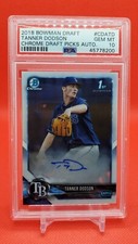 2018 Bowman Draft Chrome Tanner Dodson 1st RC Auto PSA 10 TB Rays Prospect 🆎️