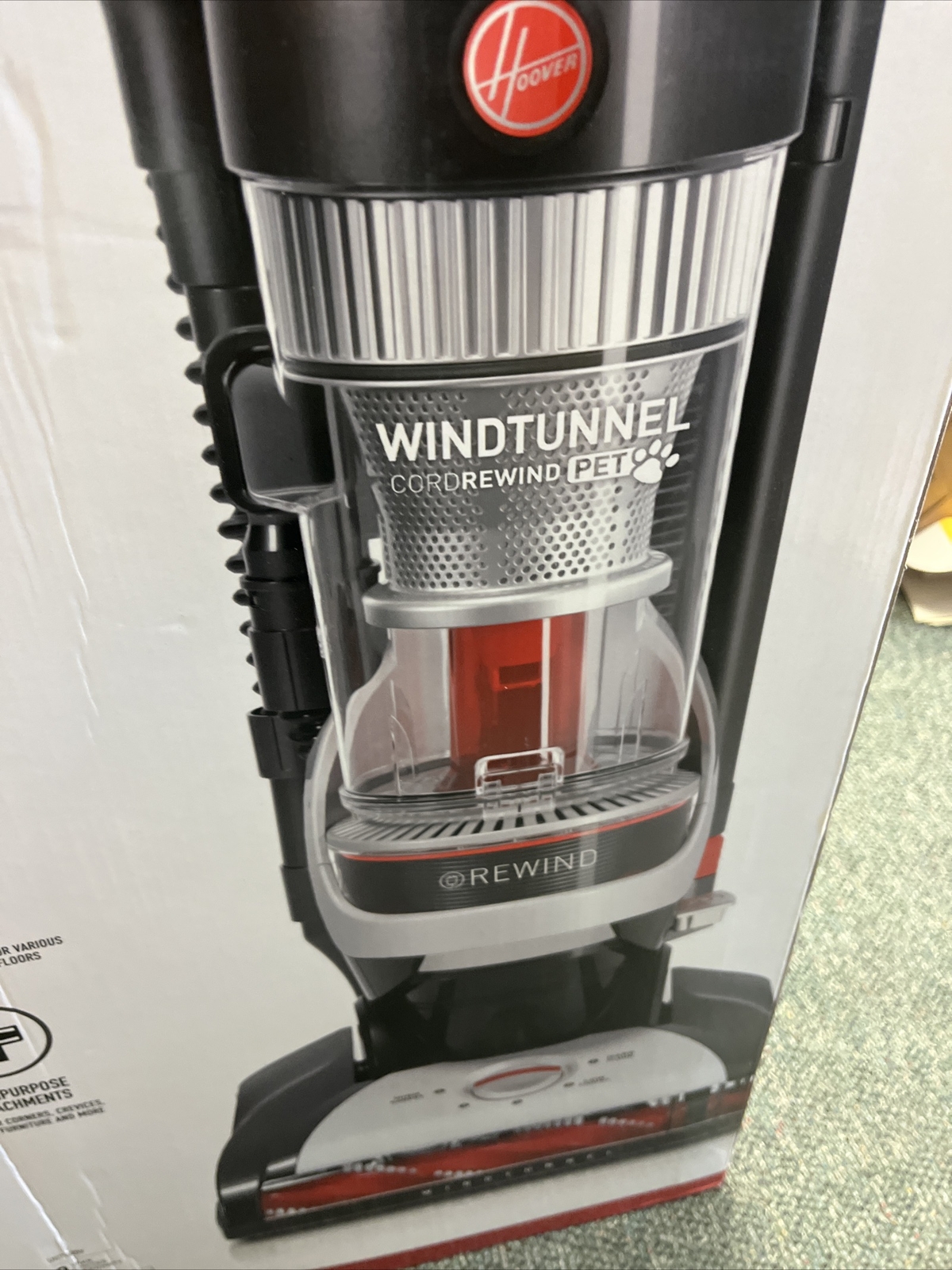 Hoover Pet Vacuum Cleaner Upright WindTunnel Bagless New Rewind Hard