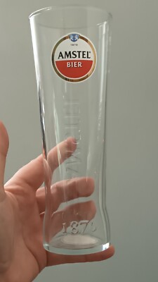 Single Amstel Beer Tall Thin 0,5Ltr Pint Bierglas/Stein