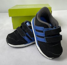 Adidas NEO V Jog CMF Toddlers Size 5k Black Blue Sneaker BC0086 New in Box